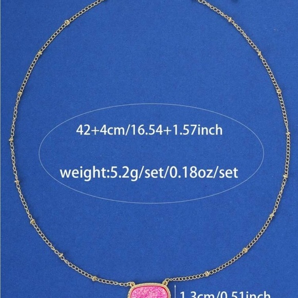 NWT Pink Pendant Necklace - Picture 4 of 4